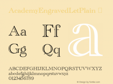 ☞Academy Engraved LET Plain:1.0 1.0;com.myfonts.easy.bitstream.academy-engraved.academy-engraved.wfkit2.version.4Sj图片样张