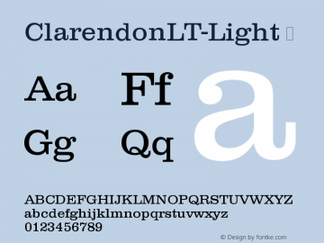 ☞Clarendon LT Light Version 2.02;2005; ttfautohint (v1.5);com.myfonts.easy.linotype.clarendon.light-3615.wfkit2.version.3K25图片样张