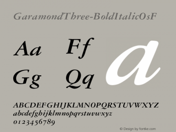 ☞Garamond 3 Bold Italic Old Style Figures Version 1.20; 2005;com.myfonts.easy.linotype.garamond-3.bold-italic-old-style-figures.wfkit2.version.3JyL图片样张
