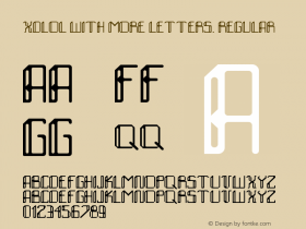 xdlol with more letters. Regular Version 1.0 Font Sample