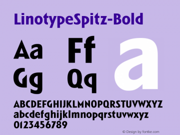 ☞Linotype Spitz Bold Version 2.03; ttfautohint (v1.5);com.myfonts.easy.linotype.spitz.linotypespitz-bold.wfkit2.version.3Hz6图片样张