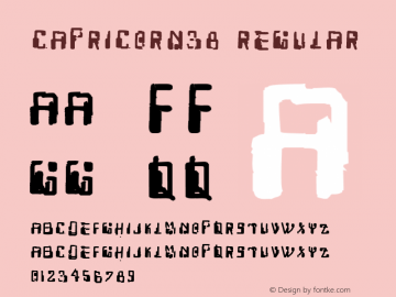 Capricorn38 Regular Version 001.000 Font Sample