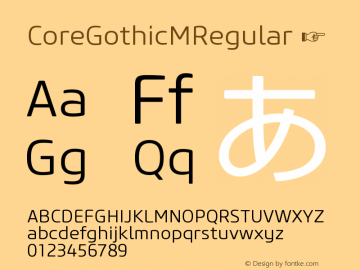 ☞Core Gothic M Regular Version 1.500;PS 001.005;hotconv 1.0.38; ttfautohint (v1.5);com.myfonts.easy.s-core.core-gothic-m.regular.wfkit2.version.4XVS图片样张