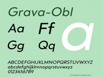 ☞Grava Oblique Version 2.303;PS 002.303;hotconv 1.0.88;makeotf.lib2.5.64775;com.myfonts.easy.positype.grava.oblique.wfkit2.version.5iKj图片样张