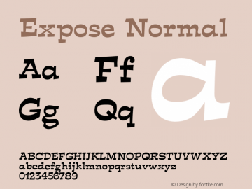 Expose Normal Altsys Fontographer 4.1 11/3/95 Font Sample