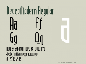 DeccoModern Regular Version 001.000 Font Sample