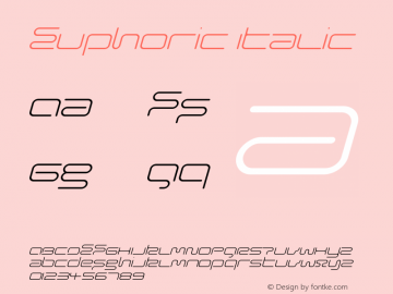 Euphoric Italic Version 001.000 Font Sample