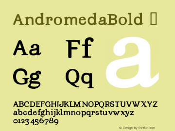 ☞AndromedaBold Macromedia Fontographer 4.1.5 5/21/02; ttfautohint (v1.5);com.myfonts.easy.t26.andromeda.bold.wfkit2.version.EbU图片样张