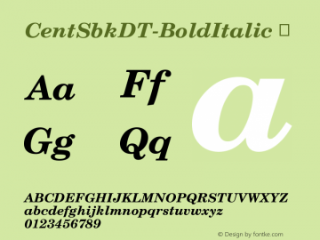 ☞CentSbkDT-BoldItalic Version 1.00 CFF OTF. DTP Types Limited Aug 09 2006; ttfautohint (v1.5);com.myfonts.easy.dtptypes.century-schoolbook-dt.bold-italic.wfkit2.version.2E3k图片样张