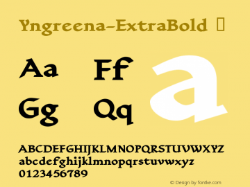 ☞Yngreena-ExtraBold Version 1.07 2019; ttfautohint (v1.5);com.myfonts.easy.ingrimayne.yngreena.extra-bold.wfkit2.version.5pFP图片样张