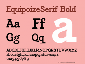 EquipoizeSerif Bold Version 1.000;PS 001.000;hotconv 1.0.38 Font Sample