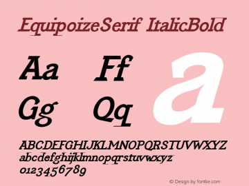 EquipoizeSerif ItalicBold Version 001.000图片样张