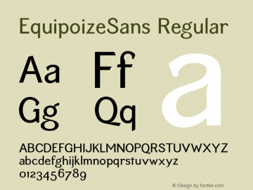EquipoizeSans Regular 001.000 Font Sample