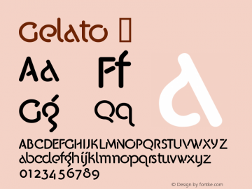 ☞Gelato Macromedia Fontographer 4.1.5 7/24/03; ttfautohint (v1.5);com.myfonts.easy.wilton.gelato.regular.wfkit2.version.213w图片样张