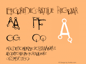 EpicureDecorative Regular Version 001.000 Font Sample