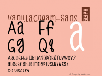 ☞Vanilla Cream Sans Version 1.000;PS 001.000;hotconv 1.0.88;makeotf.lib2.5.64775;com.myfonts.easy.larin-type-co.vanilla-cream.sans.wfkit2.version.5yWK图片样张