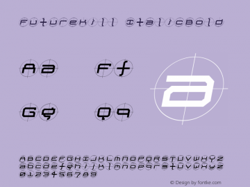FutureKill ItalicBold Version 001.000 Font Sample