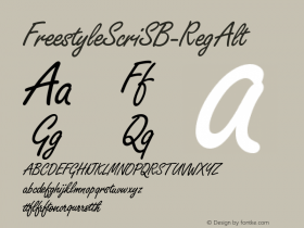 ☞FreestyleScriSB-RegAlt OTF 1.000; PS 001.00;Core 1.0.0; ttfautohint (v1.5);com.myfonts.easy.efscangraphic.freestyle-script-sb.reg-alt.wfkit2.version.2j4v图片样张