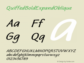 ☞Quiffed Bold Expand Oblique Version 001.000; ttfautohint (v1.5);com.myfonts.easy.typotheticals.quiffed.bold-expand-oblique.wfkit2.version.2qpF图片样张