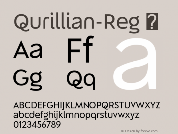 ☞Qurillian Regular Version 2.000;com.myfonts.easy.insigne.qurillian.regular.wfkit2.version.5pB7图片样张