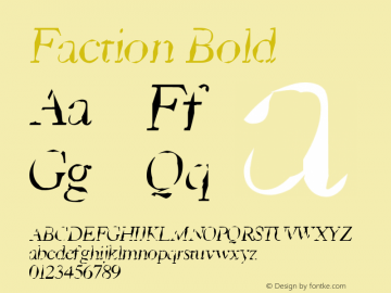 Faction Bold Version 1.000;PS 001.000;hotconv 1.0.38 Font Sample