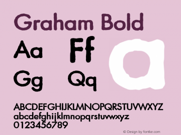 Graham Bold 001.000 Font Sample