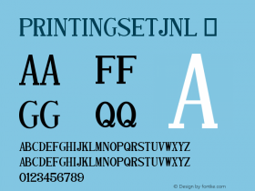 ☞Printing Set JNL Version 001.000; ttfautohint (v1.5);com.myfonts.easy.jnlevine.printing-set.regular.wfkit2.version.2Gd9图片样张