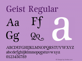 Geist Regular Version 1.000;PS 001.000;hotconv 1.0.38 Font Sample