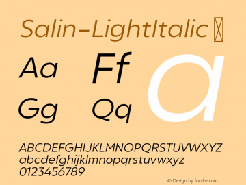 ☞Salin-LightItalic 1.000; ttfautohint (v1.5);com.myfonts.easy.hurufatfont-type-foundry.salin.light-italic.wfkit2.version.5t9x图片样张