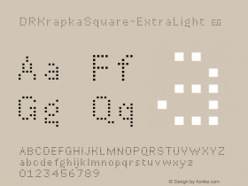 ☞DR Krapka Square ExtraLight Version 2.000;hotconv 1.0.109;makeotfexe 2.5.65596;com.myfonts.easy.rastvortsev.dr-krapka-square.extra-light.wfkit2.version.5tz9图片样张