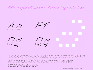 ☞DR Krapka Square ExtraLight Obl Version 2.000;hotconv 1.0.109;makeotfexe 2.5.65596;com.myfonts.easy.rastvortsev.dr-krapka-square.extra-light-oblique.wfkit2.version.5tzg图片样张
