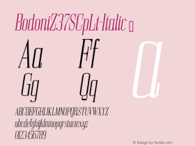 ☞BodoniZ37SCpLt-Italic Version 1.000;com.myfonts.easy.typodermic.bodoni-z37.s-compressed-light-italic.wfkit2.version.5tB2图片样张