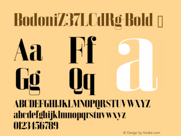 ☞BodoniZ37LCdRg-Bold Version 1.000;com.myfonts.easy.typodermic.bodoni-z37.l-condensed-bold.wfkit2.version.5tCj图片样张