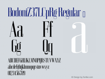 ☞BodoniZ37LCpRg-Regular Version 1.000;com.myfonts.easy.typodermic.bodoni-z37.l-compressed.wfkit2.version.5tC9图片样张