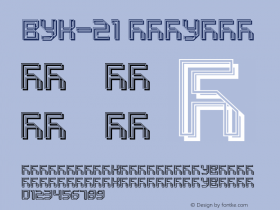 VUK-21 Regular Version 1.00 2006 initial release Font Sample