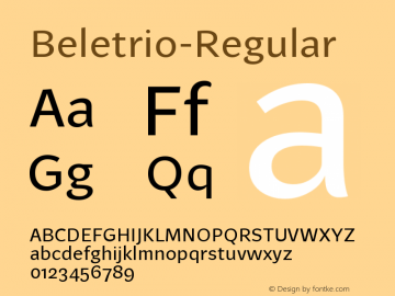 ☞Beletrio-Regular Version 1.000; ttfautohint (v1.5);com.myfonts.easy.storm.beletrio.regular.wfkit2.version.5u4C图片样张