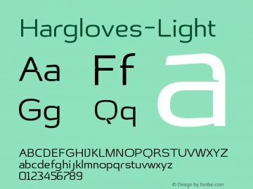 ☞Hargloves-Light Version 1.005; ttfautohint (v1.5);com.myfonts.easy.heypentype.hargloves.light.wfkit2.version.5u6F图片样张