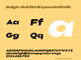 ☞Balgin Bold SmExpanded Italic Version 1.000;hotconv 1.0.109;makeotfexe 2.5.65596;com.myfonts.easy.studio-sun.balgin.bold-sm-expanded-italic.wfkit2.version.5uwF图片样张