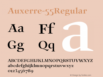 ☞Auxerre-55Regular Version 1.009; ttfautohint (v1.5);com.myfonts.easy.ingo.auxerre.55-regular.wfkit2.version.5uZN图片样张