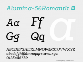 ☞Alumina-56RomantIt 1.000;com.myfonts.easy.rafaeiro-typeiro.alumina.56-roman-italic.wfkit2.version.5vEy图片样张