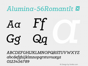 ☞Alumina-56RomantIt 1.000;com.myfonts.easy.rafaeiro-typeiro.alumina.56-roman-italic.wfkit2.version.5vEy图片样张