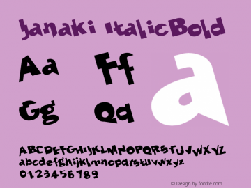 Janaki ItalicBold Version 001.000图片样张