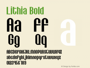 Lithia Bold Version 1.000;PS 001.000;hotconv 1.0.38图片样张