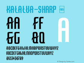 ☞KALALUA-Sharp Version 1.00 June 20, 2017, initial release; ttfautohint (v1.5);com.myfonts.easy.dmrailabstd.kalalua.sharp.wfkit2.version.5xe5图片样张