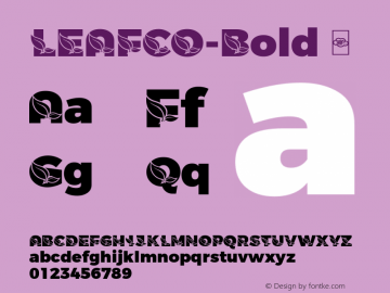 ☞LEAFCO-Bold Version 1.1  May 25, 2016;com.myfonts.easy.dmrailabstd.leafco.bold.wfkit2.version.5xge图片样张