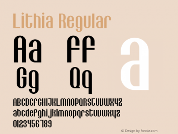 Lithia Regular 001.000 Font Sample