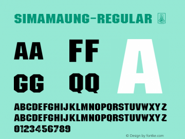 ☞SIMAMAUNG-Regular Version 1.001 February 6, 2018; ttfautohint (v1.5);com.myfonts.easy.dmrailabstd.sima-maung.regular.wfkit2.version.5xyX图片样张