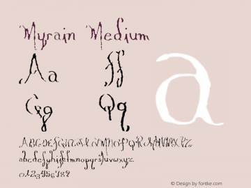 Myrain Medium 001.000 Font Sample