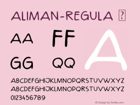 ☞Aliman-Regula Version 1.000; ttfautohint (v1.5);com.myfonts.easy.cititype.aliman.regular.wfkit2.version.5zdd图片样张