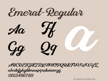 ☞Emerat-Regular Version 1.000; ttfautohint (v1.5);com.myfonts.easy.dirtyline-studio.emerat.regular.wfkit2.version.5znL图片样张